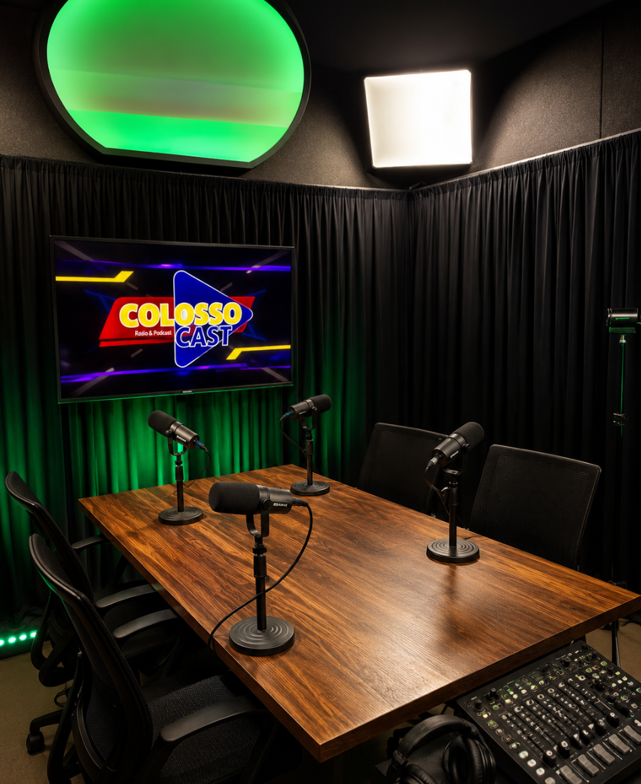 DJ Colosso no estúdio